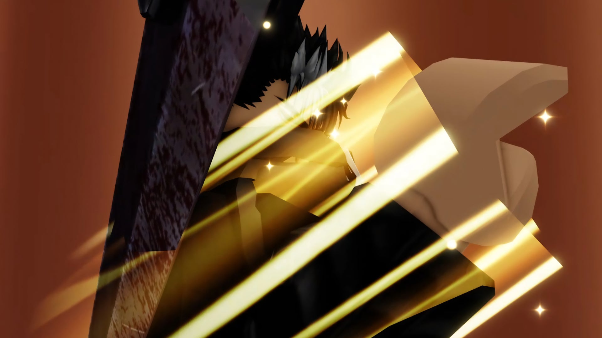 A screenshot from Solo Hunters on Roblox, showing the animation that plays when the player earns the Goliath power. - 3