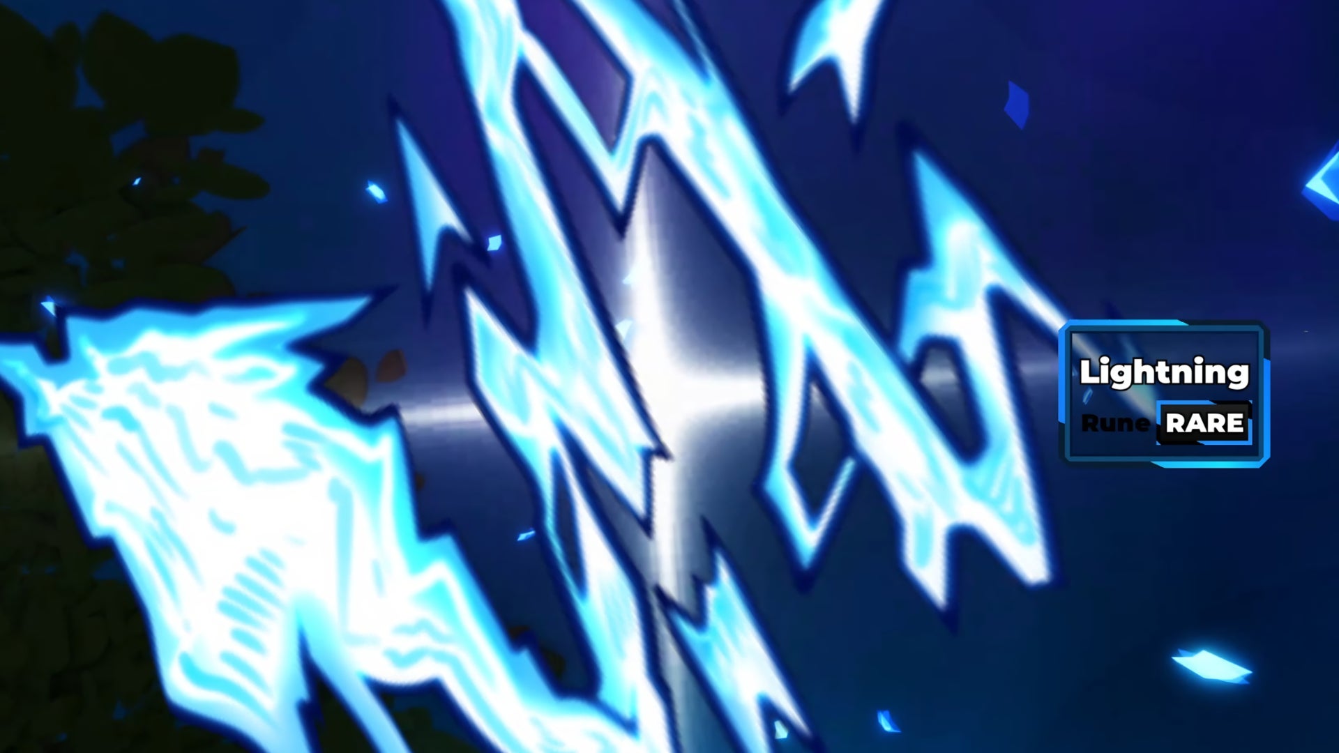 A screenshot from Solo Hunters on Roblox, showing the pop up that appears when the player earns the Lightning power from the Summon Powers pool. - 6