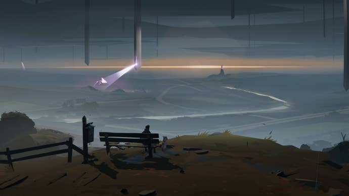 Watching an alien invasion from a hilltop bench in Somerville.