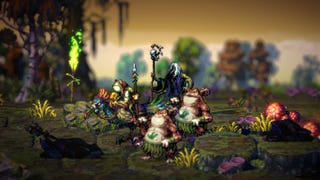 Fantasy frogs and a spellcaster gather in Songs Of Conquest.