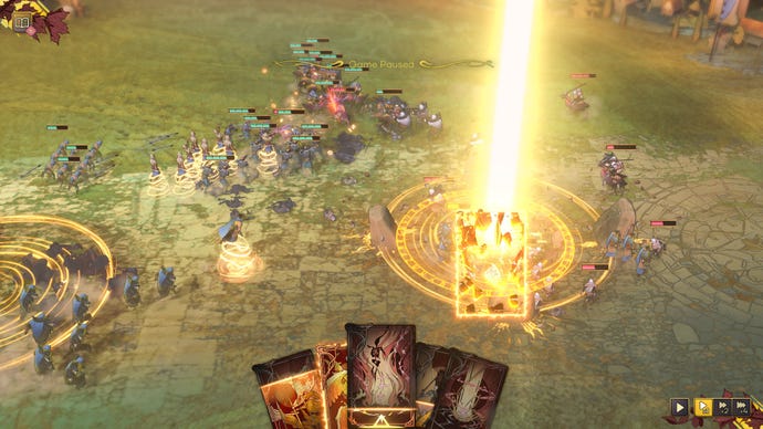 Unleashing a heavenly smite.