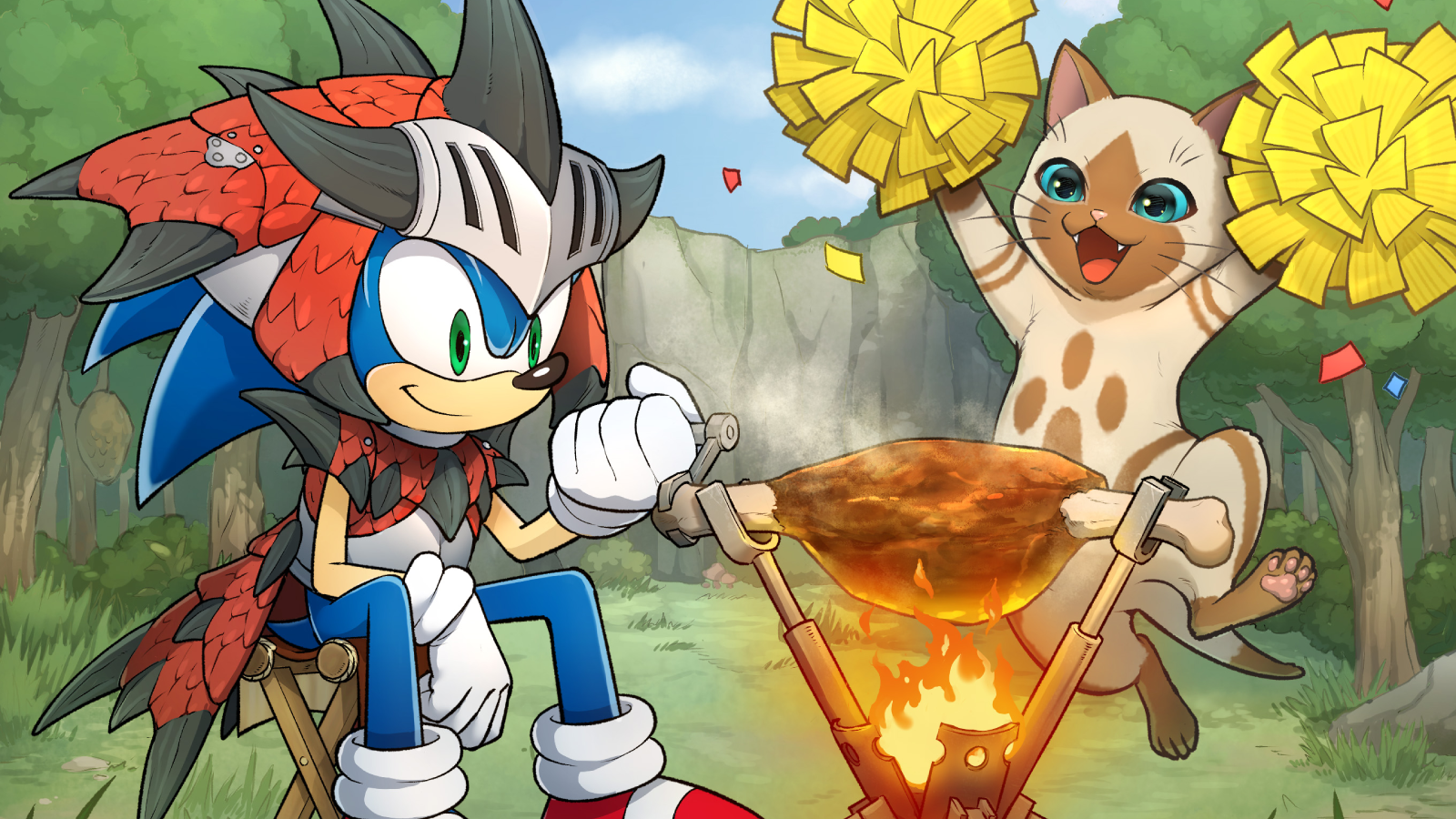 sonic frontiers monster hunter artwork