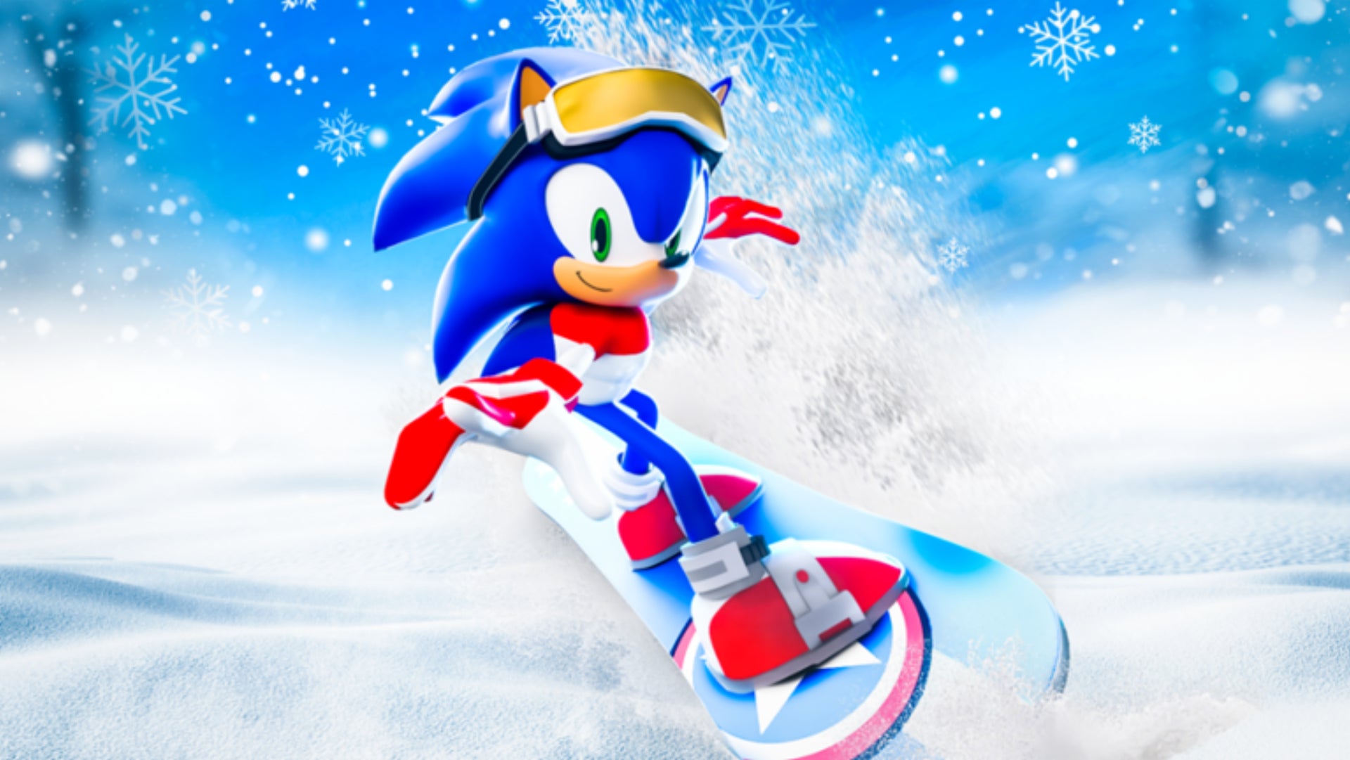 sonic speed sim official artwork sonic snowboarding