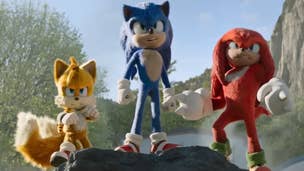 Sonic, Knuckles, and Tails standing side by side in Sonic the hedgehog 2 (film)