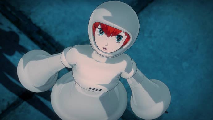 Sophia stares upward in Persona 5 Strikers.