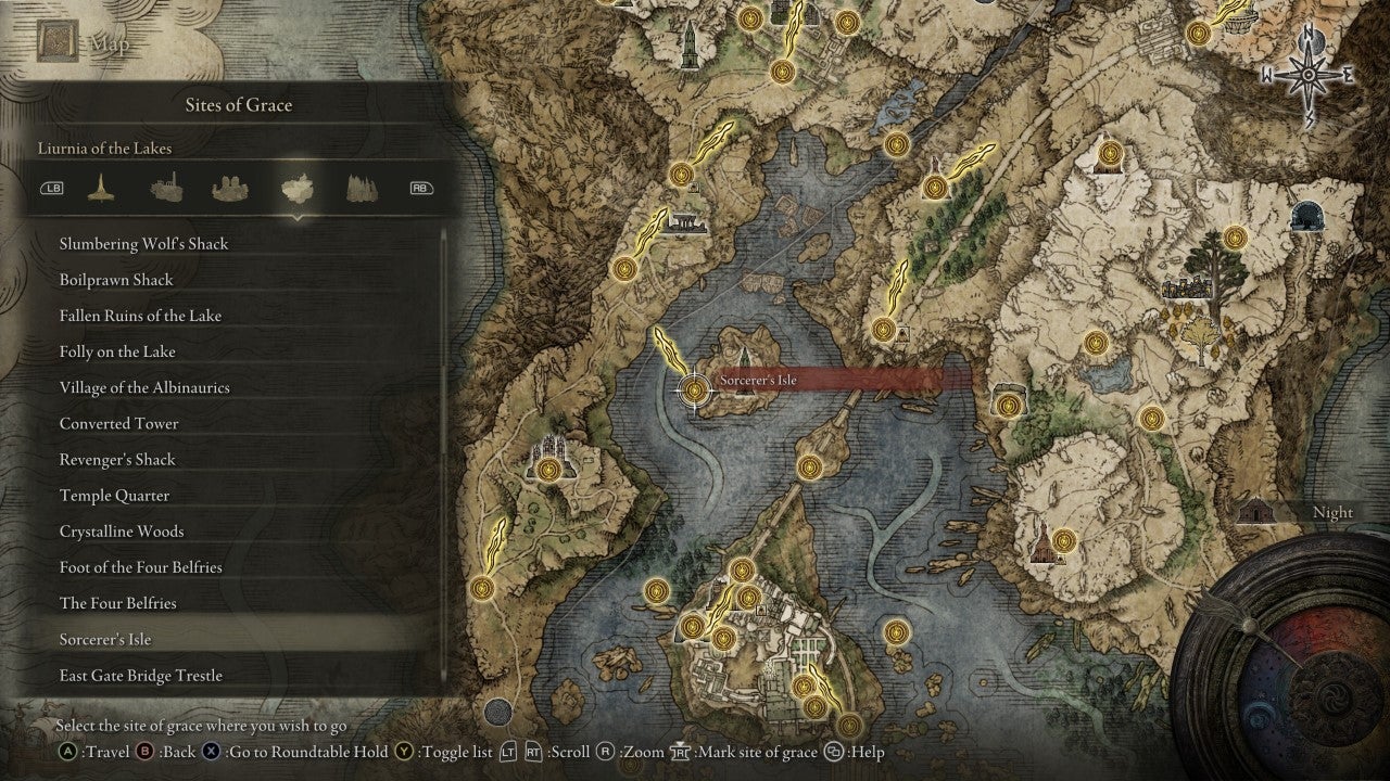 Sorcerer&rsquo;s Isle Grace in Elden Ring