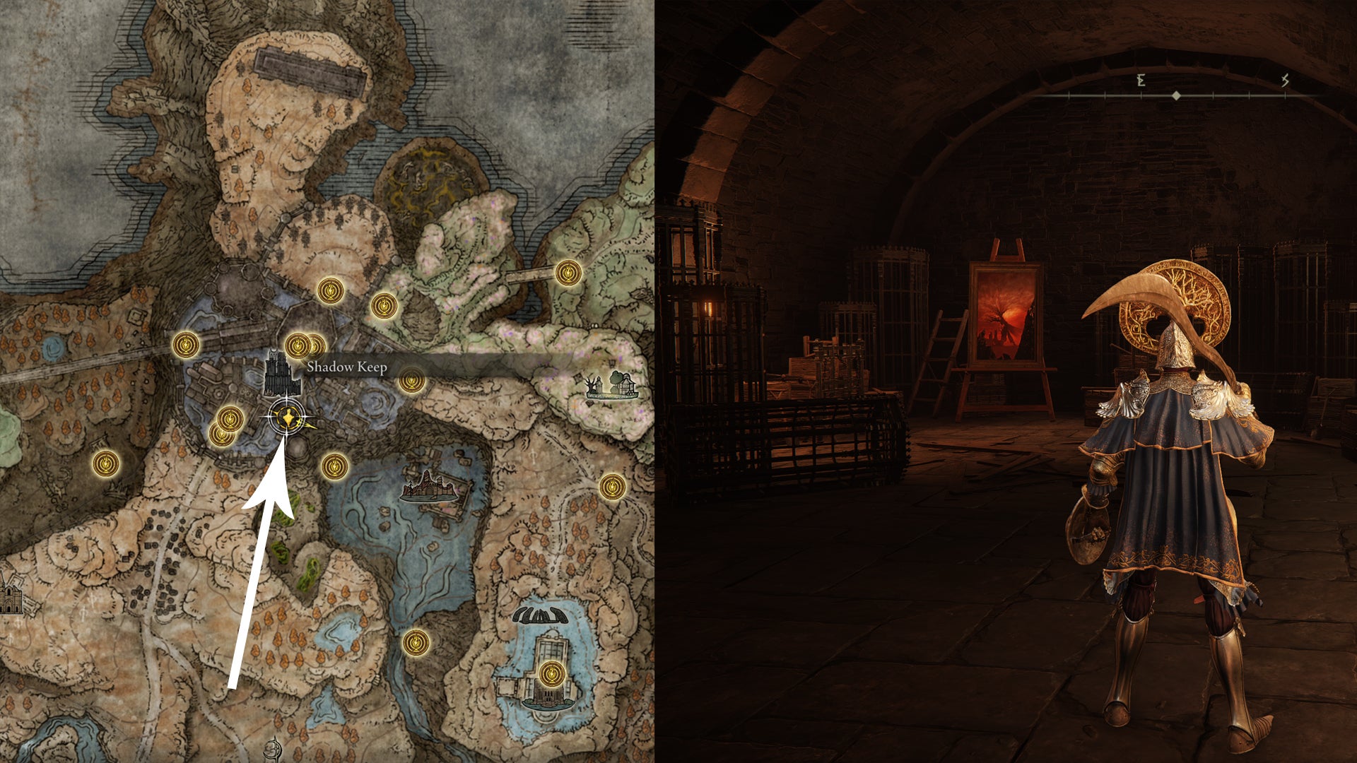 The location of the Domain of Dragons painting in Elden Ring. - 7