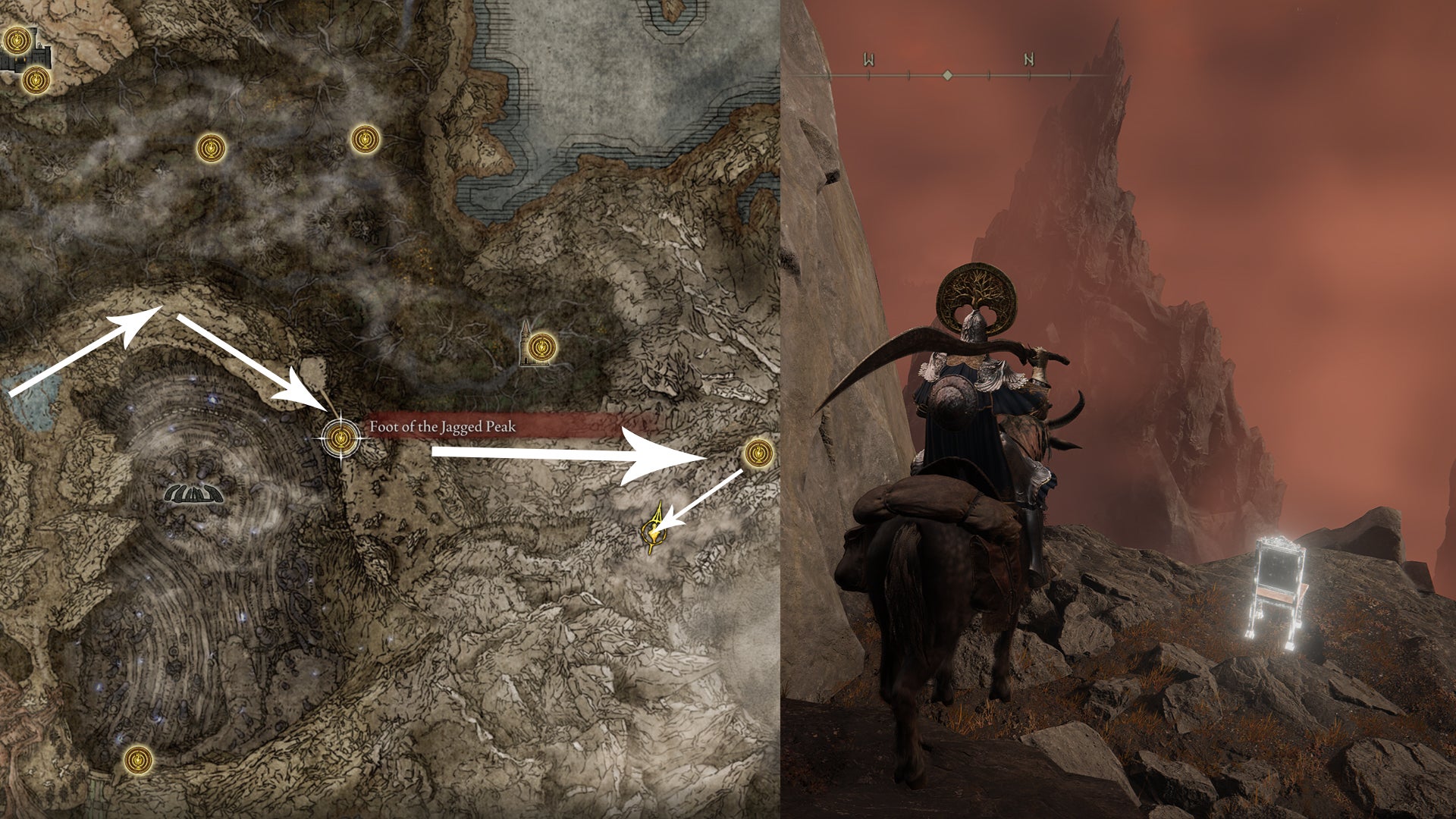 The location of the Domain of Dragons painting solution in Elden Ring. - 8