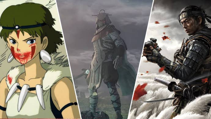 Custom header with Soulframe, Ghosts of Tsushima, and Mononoke