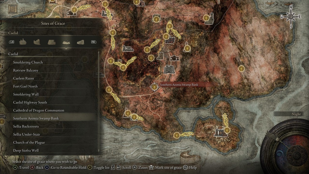 Southern Aeonia Swamp Bank Grace in Elden Ring