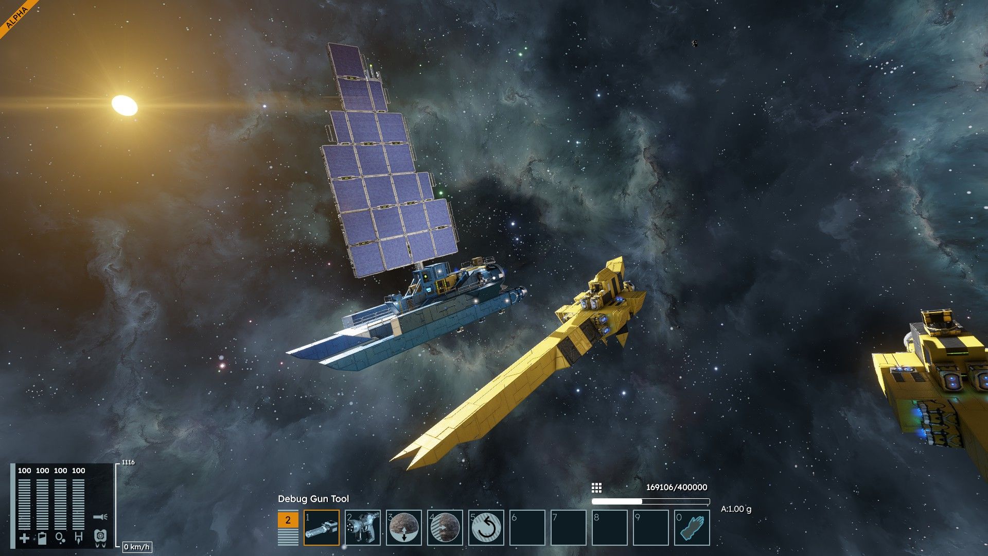 Two vessels made by the player float side by side in zero gravity. - 10