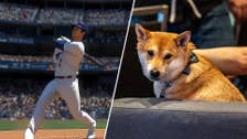 Peanut Butter the speedrunning dog alongside Shohei Ohetani in MLB The Show 2024.