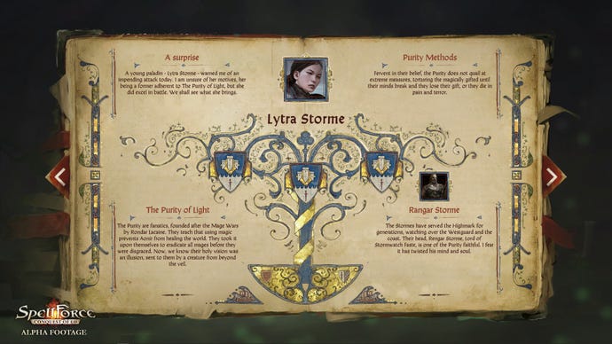 The quest book, an old illuminated tome, in SpellForce Conquest Of Eo