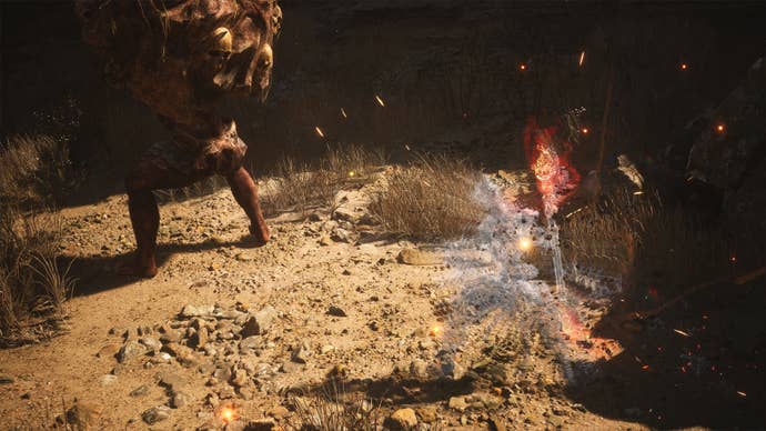 A player using the Cloud Step Spell in Black Myth Wukong.