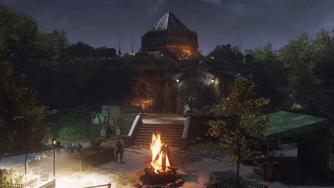 Spider-Man 2, a landscape shot of the reptile house in the abandoned zoo.