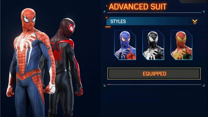 spider man 2 advanced suit