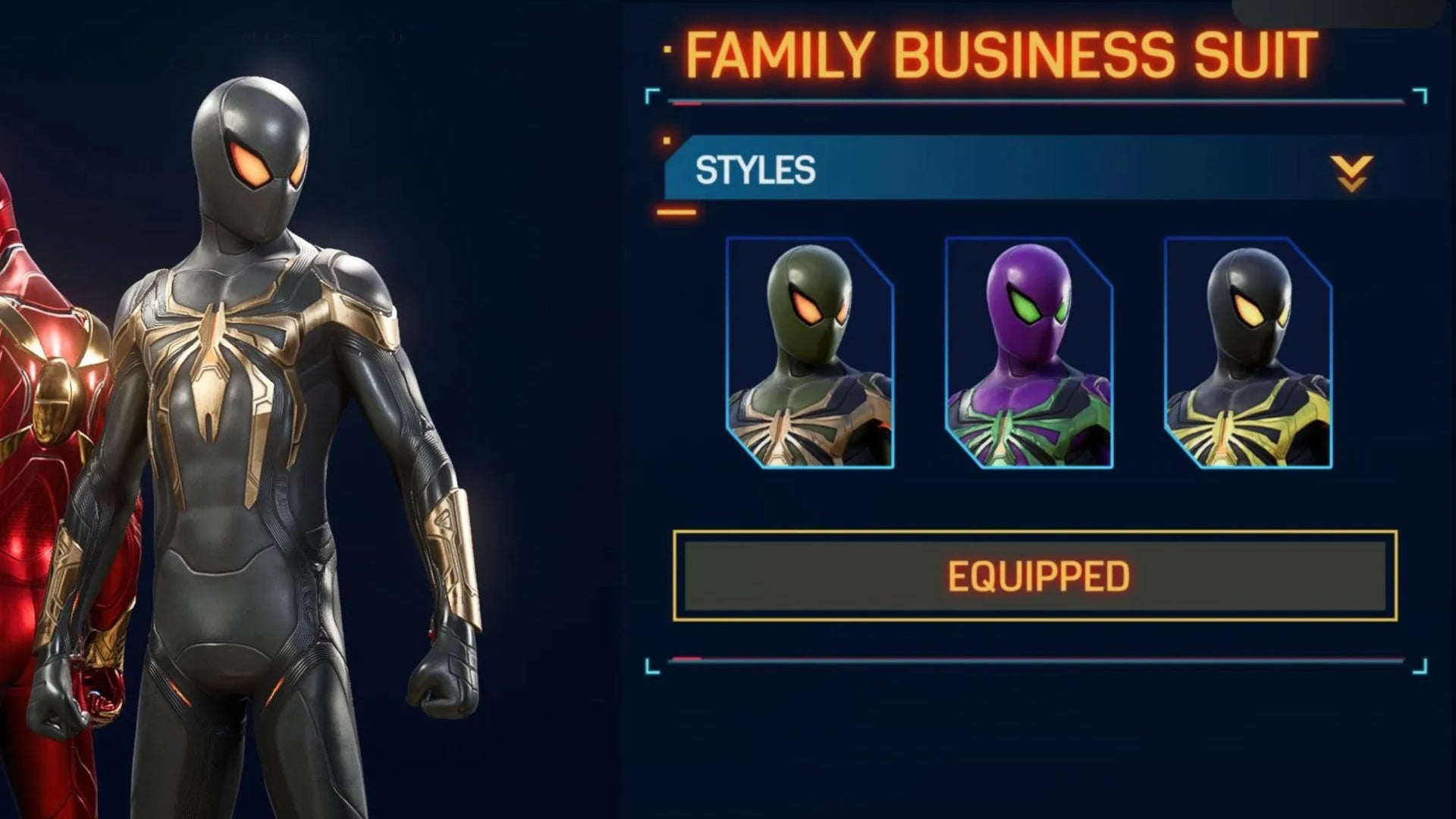spider man 2 family business suit