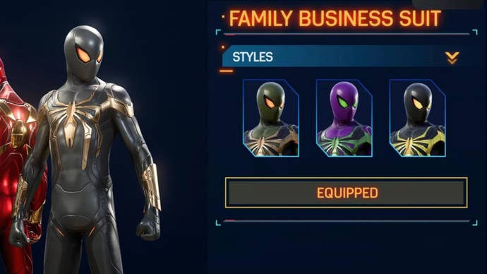 spider man 2 family business suit