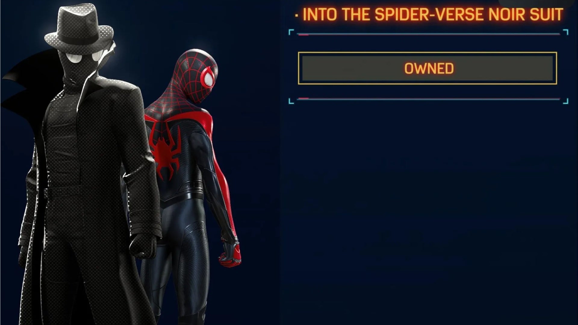 spider man 2 into the spider verse noir suit