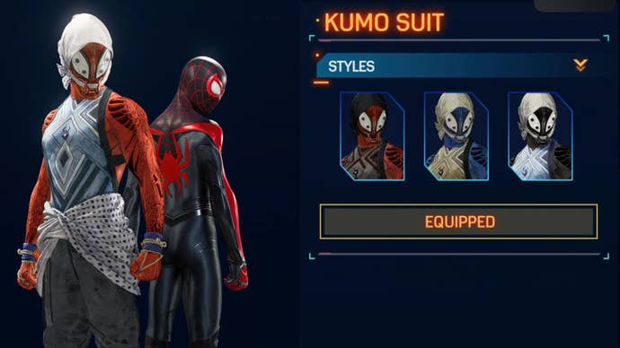 spider man 2 kumo suit
