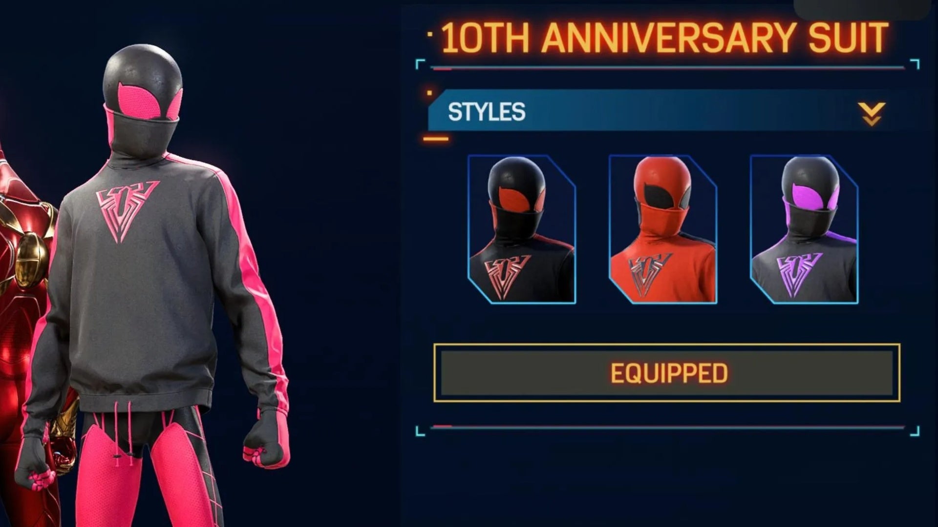 spider man 2 miles 10th anniversary suit