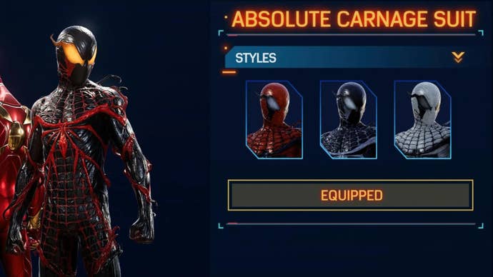 spider man 2 miles absolute carnage suit