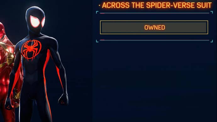 spider man 2 miles across the spiderverse suit