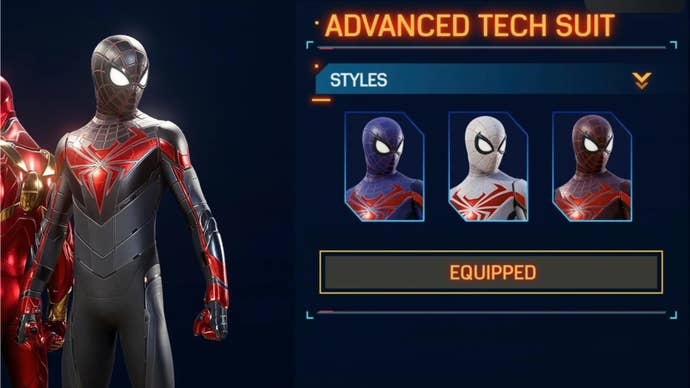 spider man 2 miles advanced tech suit