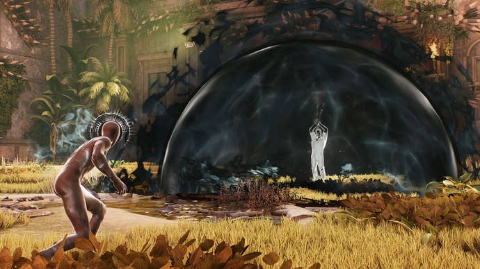 spider-man 2 miles facing mister negative’s negative dome energy