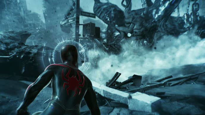 spider-man 2 miles facing negative dimension demon