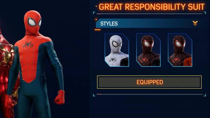 spider man 2 miles great responsibility suit