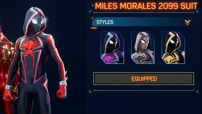 spider man 2 miles morales 2099 suit