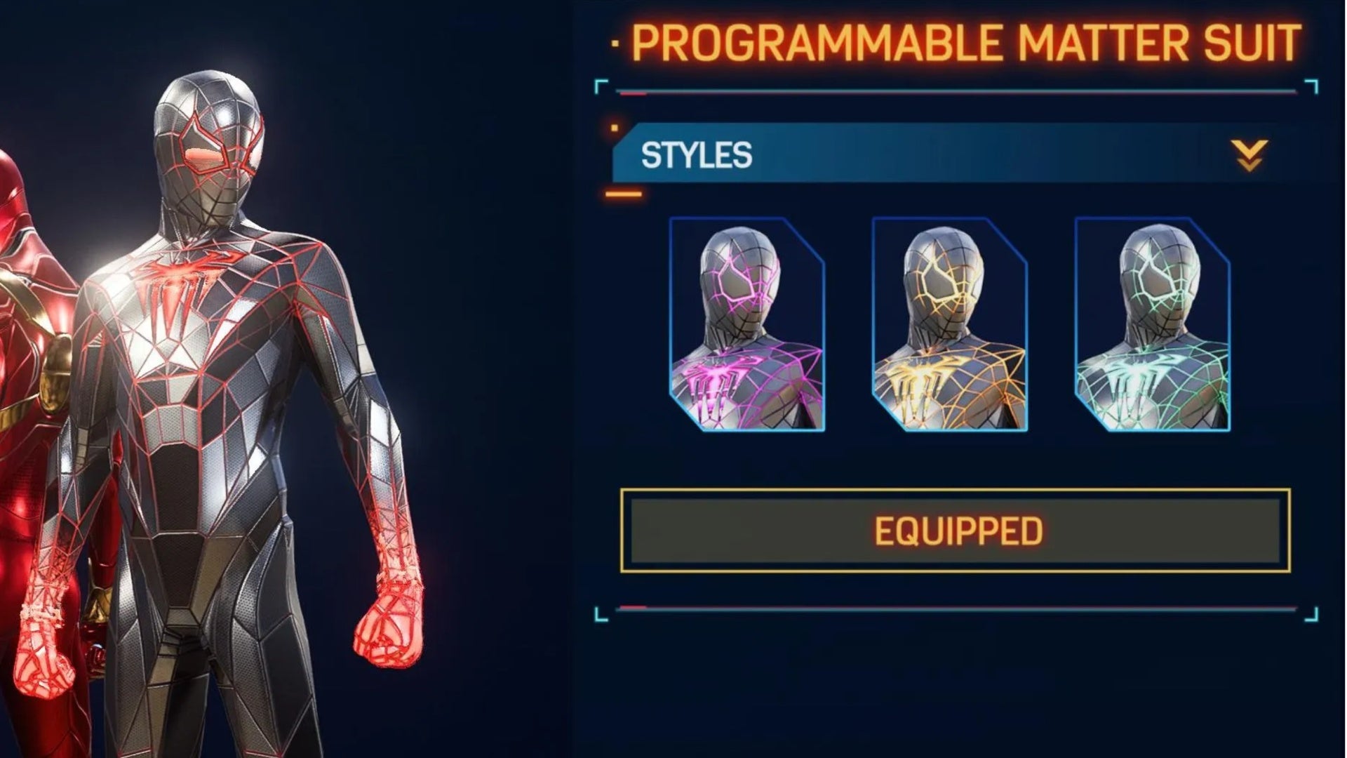 spider man 2 miles programmable matter suit