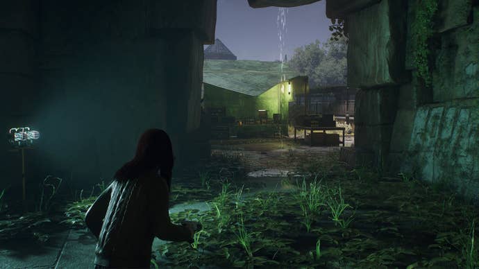 spider-man 2 mj is facing a cave exit on the right.