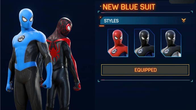 spider man 2 new blue suit