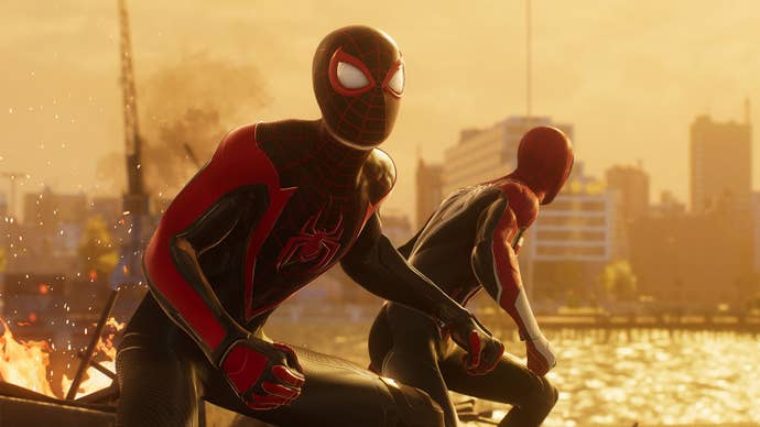 spider-man 2 peter and miles on raft ship