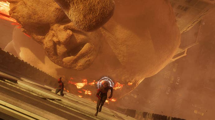spider-man 2 peter and miles running away from sandman