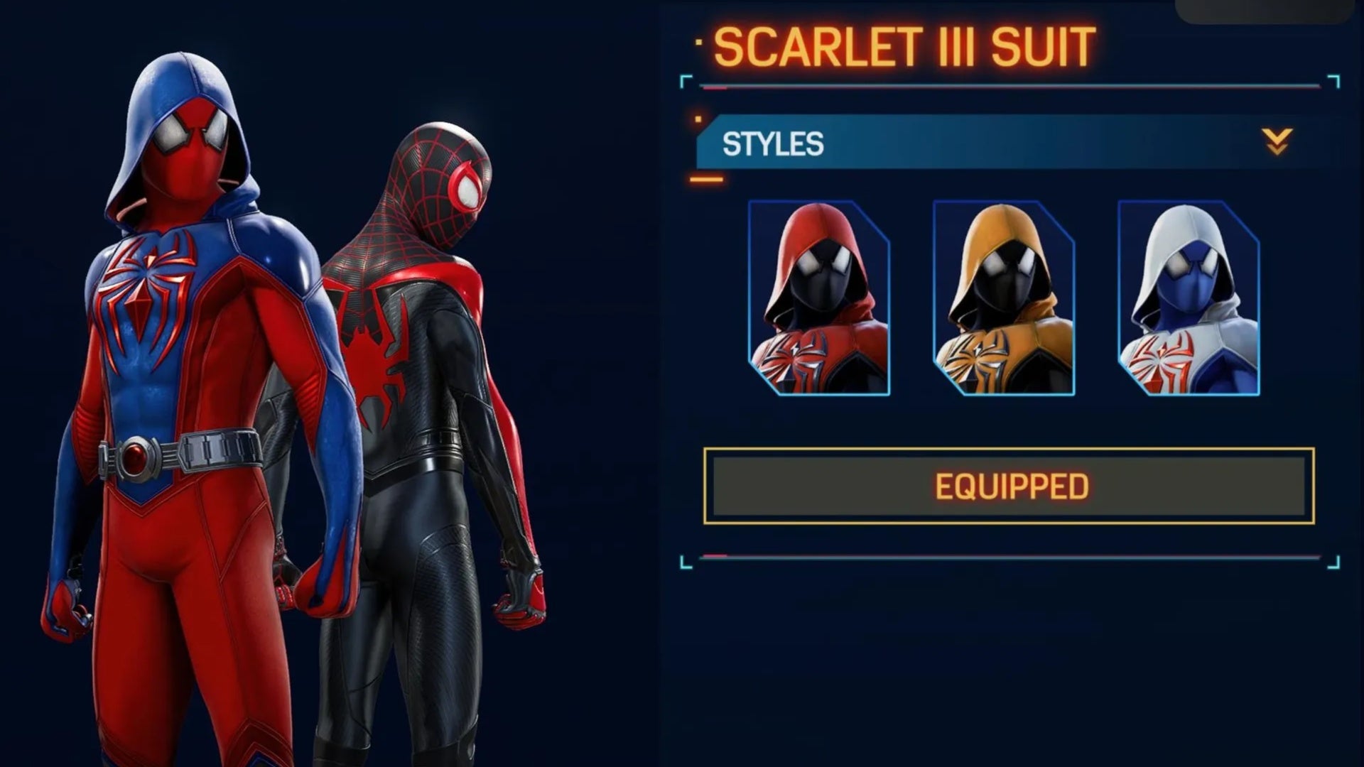spider man 2  scarlet iii suit