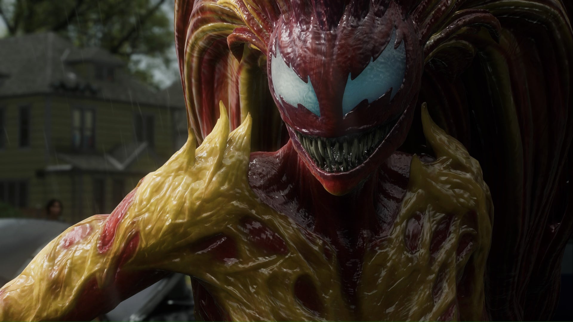 spider-man 2 scream, a yellow and red symbiote