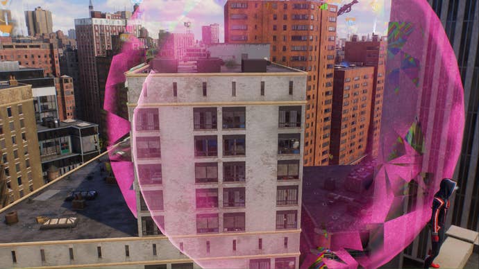 spider-man 2 spider-bot pulse point on building