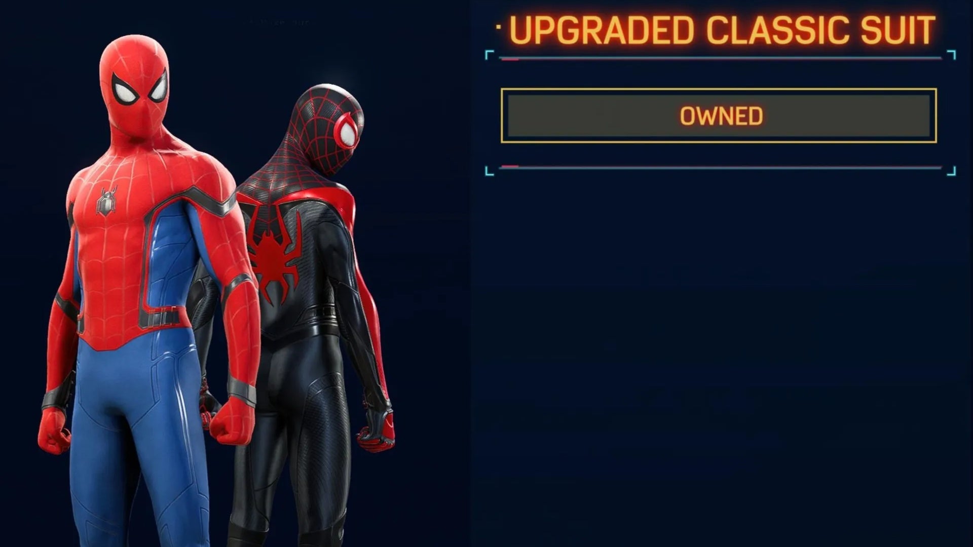 spider man 2 upgraded classic suit