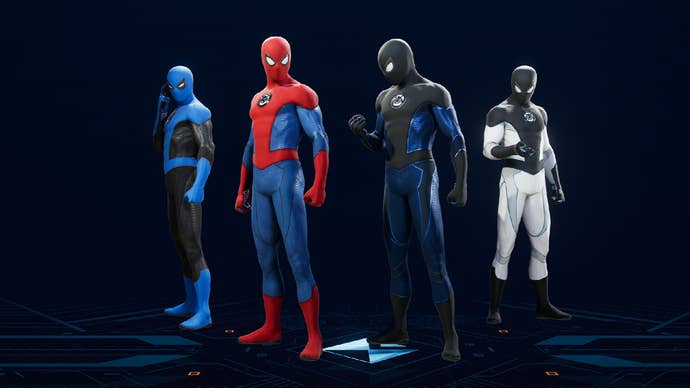 The New Blue Suit in Spider-Man 2.