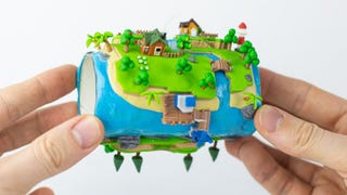 Spieler baut seine Insel aus Animal Crossing: New Horizons im Miniaturformat nach … auf einer Toilettenpapierrolle