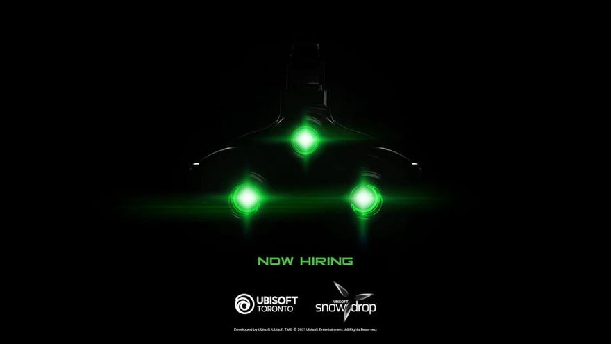 A dark image showing the outline of some green night vision goggles from the Splinter Cell Remake