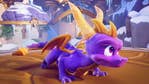 Spyro, a purple dragon, crouched down ready to jump in the Spyro Reignited Trilogy.