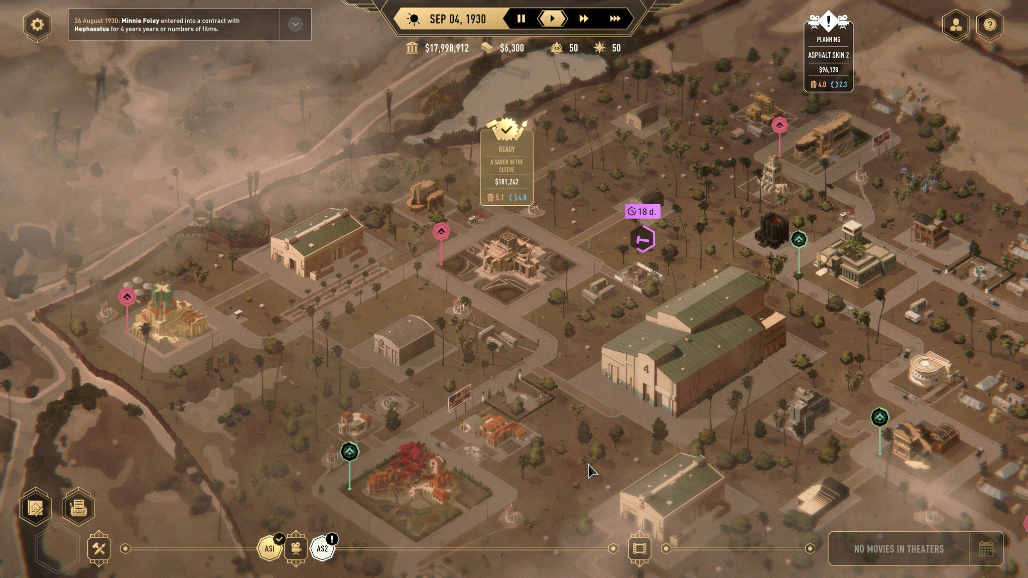 An isometric view of a hazy Hollywood production studio in Hollywood Animal - 14