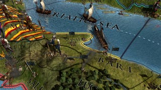 Europa Universalis 4 map showing units placed on the land and water