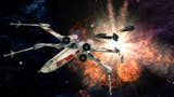 Star Wars: Battlefront Classic Collection screenshot showing X-Wing space combat