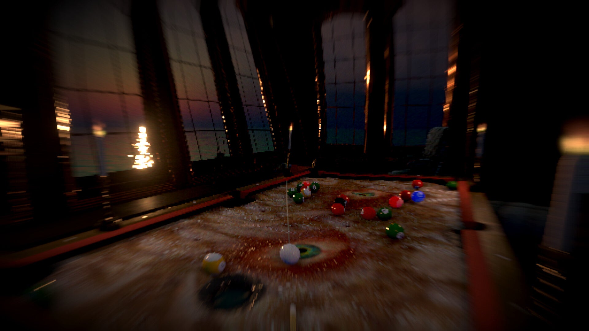 A very normal pool table in a ship's cabin in Pool of Madness - 1