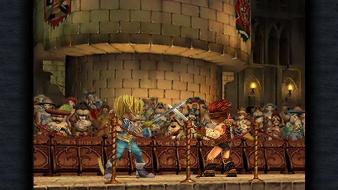 A duel in a play in Final Fantasy 9.